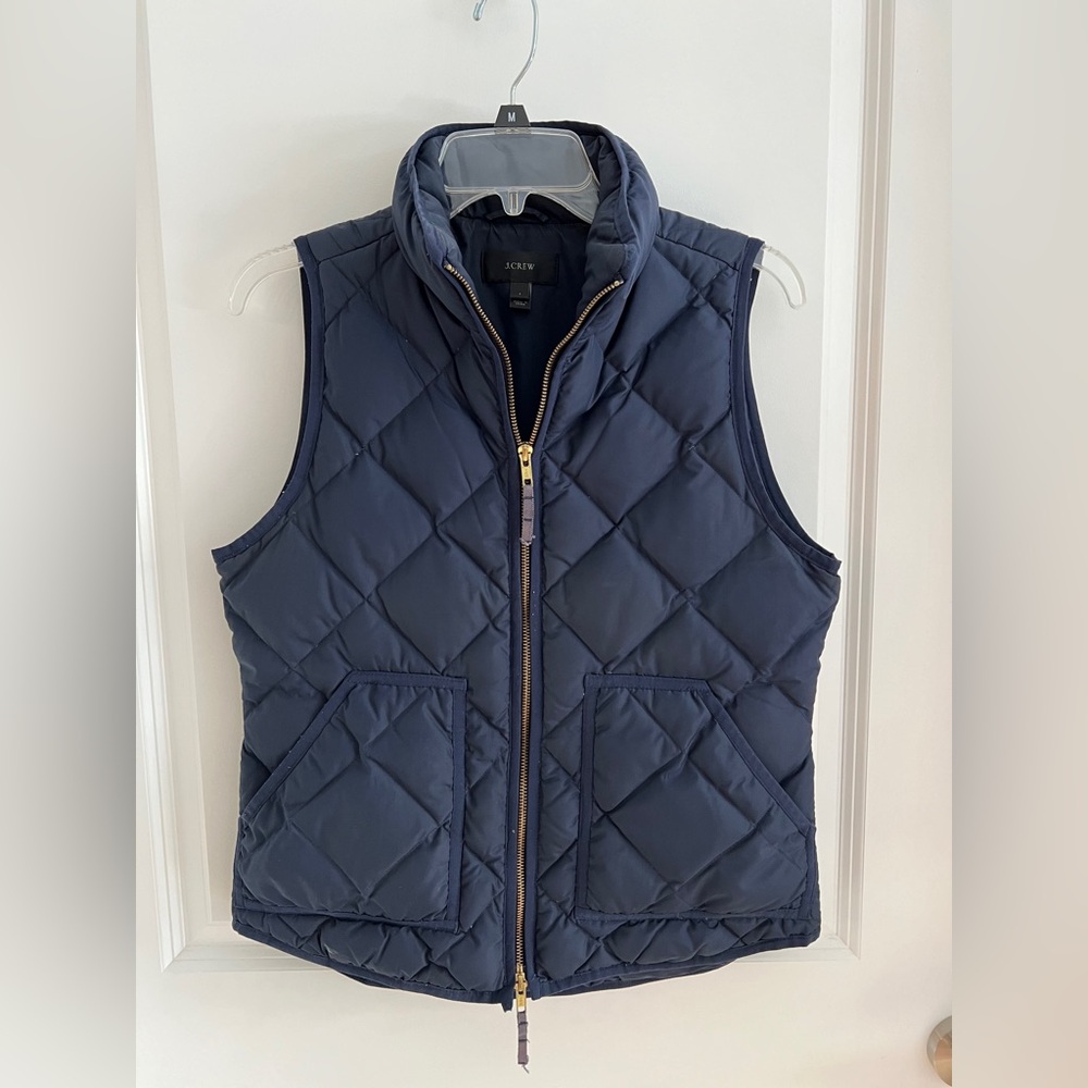 J Crew Quilted Women's Vest Classic Navy - Size Small